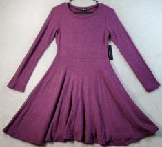 Lulus Sweater Dress Womens Size Medium Purple Knit Rayon Long Sleeve Round Neck - £18.80 GBP