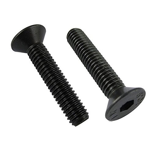Bluemoona 100 Pcs - Metric M3 Hex Socket screw flat head Hexagon cap screws bolt