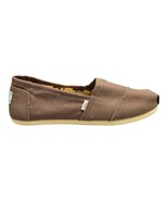 TOMS Alpargatas Ash Casual Flat Shoes Womens 8.5 W Gray Canvas Slip On 0... - $56.36