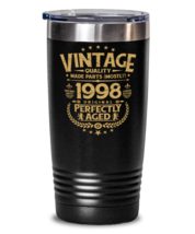 Vintage Birthday Tumbler Funny Coffee Tumbler For Him 1998 Perfectly Aged Bday  - £25.67 GBP