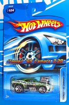 Hot Wheels 2006 Mainline Release #124 &#39;Tooned &#39;69 Camaro Z28 Mtflk Green w/ 5SPs - $6.50