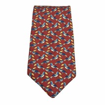 Burberrys Mens Silk Neck Tie Red Toucan Novelty Print Pattern Made in En... - $466.65 MXN