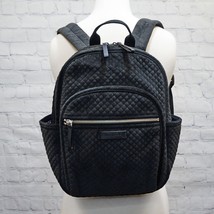 ❤️ VERA BRADLEY Black Velvet Small CompactBackpack Quilted Bunny Squirre... - $46.99