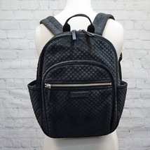 ❤️ VERA BRADLEY Black Velvet Small CompactBackpack Quilted Bunny Squirrel Velour - £37.79 GBP