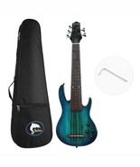 Batking Ukulele Electric Bass Uke Aquila 5 String Without Frets Only Fret line - $189.08