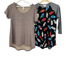 Lularoe shirts Small womens short 3/4 sleeve popsicles graphic print NEW  - £18.99 GBP