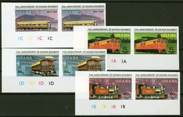 ZAYIX Ghana 678-681 MNH Imperf Pairs Railroads Locomotives Trains 042623S170 - £11.95 GBP