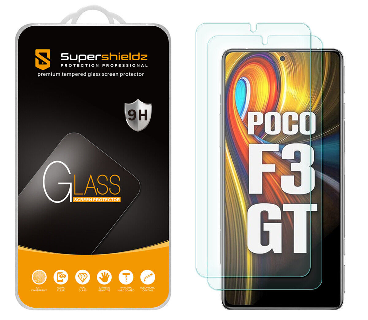 2X Tempered Glass Screen Protector For Xiaomi Poco F3 Gt/ Redmi K40 Gaming - $17.99