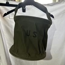 ORIGINAL WWII US ARMY M1942 COLLAPSIBLE WATER BUCKET-OD#3, DATED:1945 - $79.19