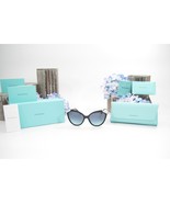 Tiffany &amp; Co. TF4173B Black Frame Crystal Tiffany Blue Sunglasses NWT Case - £178.26 GBP