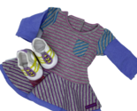 American Girl School Stripes Dress and Shoes Retired - £24.01 GBP