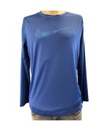 Nike Dri Fit Men&#39;s Blue Stretch Long Sleeve Shirt Size XL SKU 3778 - £14.74 GBP