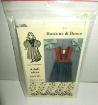 1989 Prairie Clothing Co. Buttons and Bows Jumper Sewing Pattern Adult XS S M L - £7.98 GBP