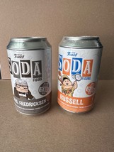 Disney Pix-UP Carl Fredricksen &amp; Russell Set of 2-pcs Vinyl Figures in SODA Cans - £25.65 GBP