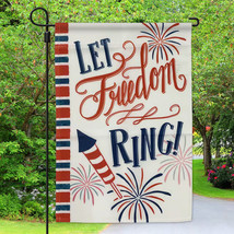 Let Freedom Ring Patriotic Garden Flag , 12&quot; x 18&quot; - £10.38 GBP