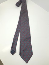 Tie JOSEPH FRANK Red Background Paisley Print Blue Tear Drops Ca 1970 Ma... - $14.85