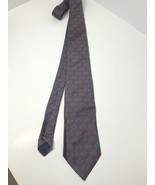 Tie JOSEPH FRANK Red Background Paisley Print Blue Tear Drops Ca 1970 Ma... - $14.85