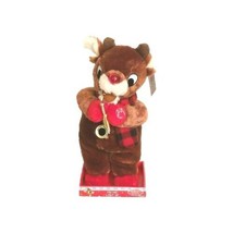 Musical Dancing Rudolph The Red Nosed Reindeer Playing Saxophone - $29.99