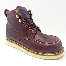 Bonanza 6&quot; Moc Toe Burgundy Leather Mens Size 13 Steel Toe Work Boots BA... - £53.92 GBP