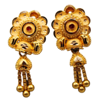 22 carat hallmark unseen gold 2.6cm stud earring for grand niece chinese year gi - $719.00