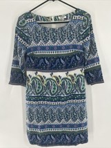 old navy dress paisley design 3/4 sleeve size xs - $12.19