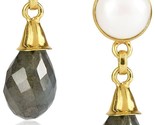 Saachi Gold-Tone Freshwater Cultured Pearl &amp; Labradorite Drop Earrings - $24.93