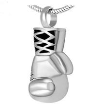 Boxing Gloves Stainless Steel Funeral Cremation Urn Pendant w/Chain for Ashes - $99.99