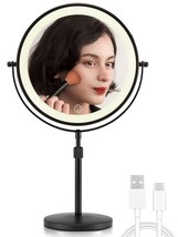 Omiro 1X/10X Makeup Mirror With Lights,8.5 Inches Double Sided Vanity, Black - $51.96