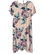 NWT 2.0 LuLaRoe XS Pink Purple Green Big Flowers Floral Jessie Dress W/P... - $831.74 MXN