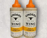 2 x Kinder&#39;s Wing Sauce &amp; Dip GARLIC PARMESAN Flavor 12.7oz, BB 10/2024 - $34.64