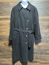 Ralph Lauren Chap Double-Breast Trench Coat Mens 44R Black Wool Removabl... - $1,620.42 MXN