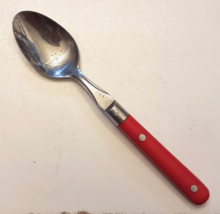 Lifetime Paris Splendour Soup Spoon Tablespoon Red Handle VTG Stainless ... - $5.88