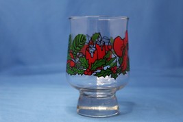 Vintage Jolly Christmas Drinking Glass Tumbler - $3.82