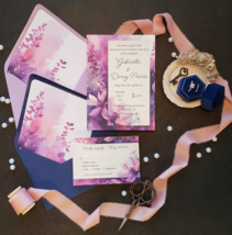 Royal Dance | Wedding Invitation rsvp envelope/liner | 25 sets - $175.00