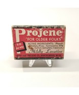 Vintage Advertising Pro&#39;jene Projene Mild Laxative Box &quot;For Older Folks&quot; - $18.69
