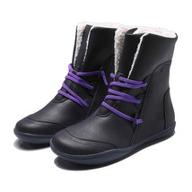 New women winter boots ankle snow boot with warm plush ladies boots flat platfor - £40.14 GBP