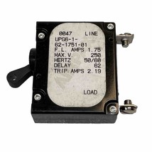 Airpax UPG Marine Circuit Breaker Single Pole UPG6-1-62-1751-01 Trip Amps 2 - $14.00