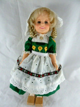 Vintage 1982 Ideal Doll 12 inch Shirley Temple Heidi with wooden shoes excellent - $19.79
