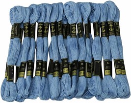 Anchor Stranded Cotton Threads Hand Embroidery Thread Cross Stitch Sewing Blue - £9.72 GBP