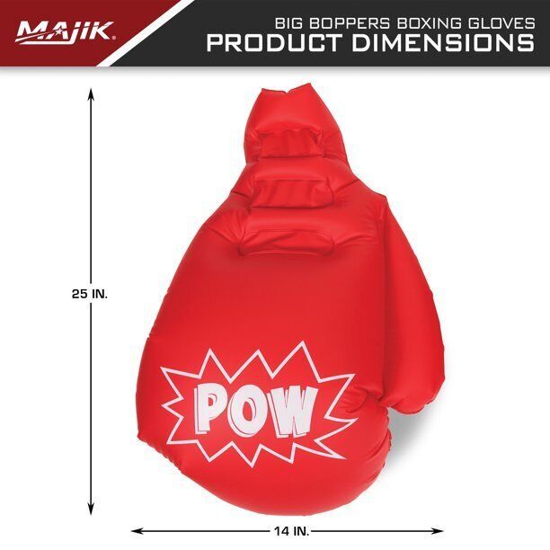 1 Pair Majik Big Boppers Giant Inflatable Boxing Gloves Red (1.5 lbs) Item image 2