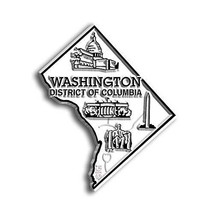 Washington, D.C. Small Map Magnet by Classic Magnets, 2.1&quot; x 2.5&quot;, Collectible S - £2.29 GBP