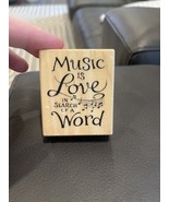 Music is Love In Search of a Word Rubber Stamp 1999 PSX - €6,94 EUR