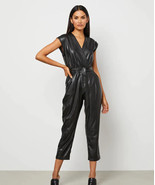 Black Stylish Jumpsuit Real Soft  Leather Premium Quality Designer Women... - $235.94 CAD+
