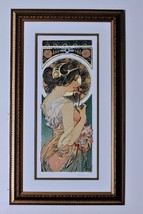 &quot;Primrose&quot; 1899 by Alphonse Mucha Signed LE #164/475 Giclée Framed w/ CoA - £2,991.34 GBP