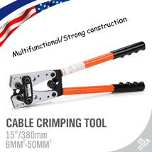 Wire Terminal Crimping Tool Awg 10-0 Cable Lug Crimper Cu Al Electrician... - $45.59