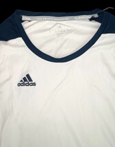 Adidas ClimaCool Long Sleeve Tee Women’s Size S White/Navy NWT Athletic Shirt image 3