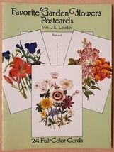 Favorite Garden Flowers Postcards: 24 FULL-COLOR Cards By J. W. Loudon - £14.47 GBP
