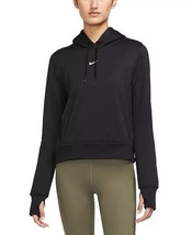 Nike Women&#39;s Therma-FIT One Black/White  Pullover Hoodie (FB5210-010) Size L - $53.89