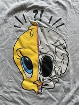 Tweety Bird x Black Keys Shirt Mens Large Gray Split Skull Looney Tunes - $380.72 MXN