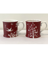2 Starbucks Coffee Mugs 2010 by Rosanna Christmas Holiday  Rec White Birds - $19.95